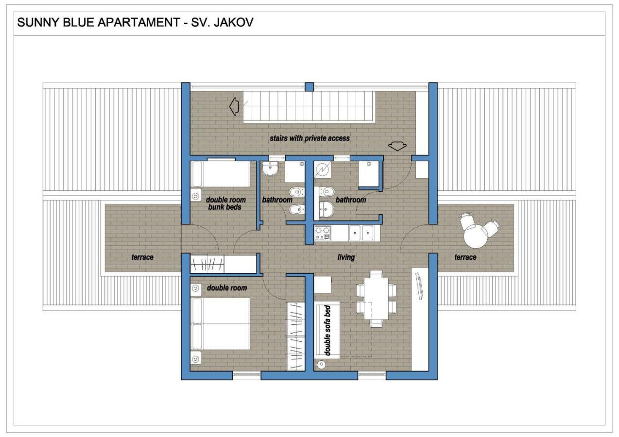 Sunny Blue Apartament Nerezine Luaran gambar